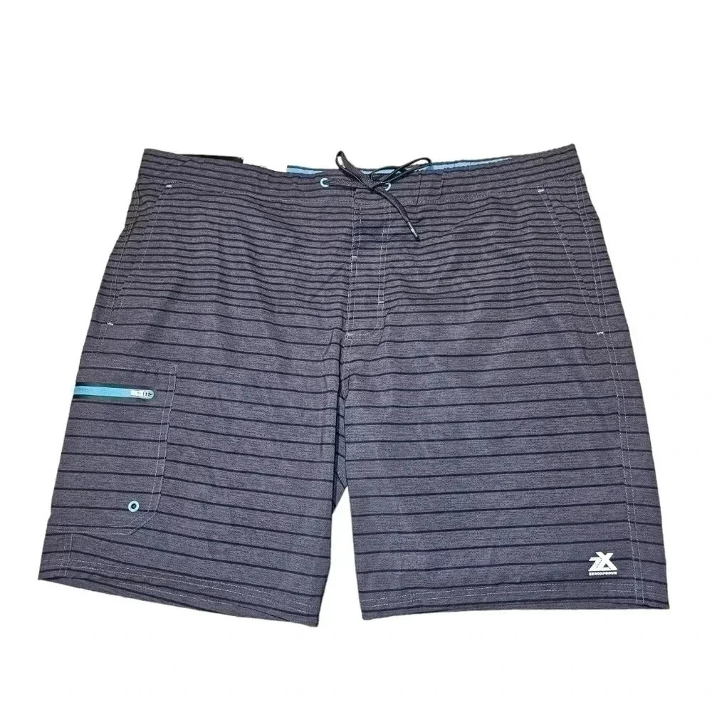 Zeroxposur Swim Trunks/Shorts - Mens‎ Size XXL - Black/Grey/Blue